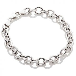 Sterling Silver 7 1/4" Oval Link Chain Bracelet   6875754
