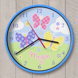 Butterfly Garden 12 Personalized Wall Clock by Olive Kids