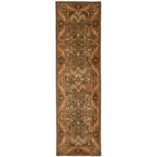 Safavieh Antiquity Olive/Gold 2 ft. 3 in. x 16 ft. Runner AT52A 216