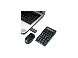 Kensington K72273US Black 19 Normal Keys 27MHz Wireless Notebook Keypad/Calculator and Mouse Set