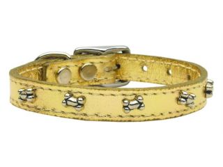 Mirage Pet Products 83 16 26Gd Metallic Bone Leather  Gold 26