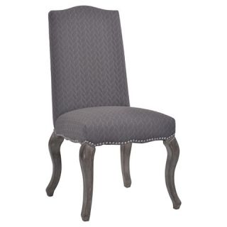Linon Home Mia Cabriolet Upholstered Chair   Gray (Set of 2)