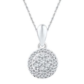 CT. T.W. Round Diamond with Prong Set Pendant in 10K White Gold