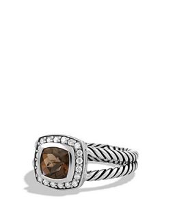 David Yurman Petite Albion Ring with Smoky Quartz & Diamonds