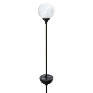 Moonrays Solar Powered LED Color Changing Outdoor Crackle Glass Globe Light 99924