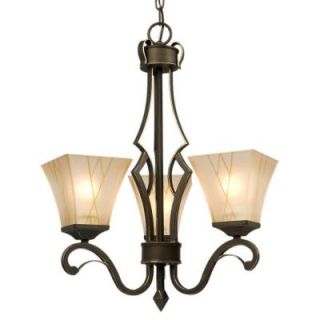 Filament Design Negron 3 Light Oil Rubbed Bronze with Gold Incandescent Chandelier CLI XY5229954