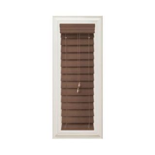 Home Decorators Collection Cut to Width Maple 2 1/2 in. Premium Faux Wood Blind   11.5 in. W x 48 in. L (Actual Size 11 in. W 48 in. L ) 10793478091164