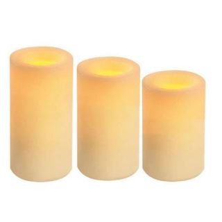 Newhouse Lighting Inglow 3 Piece Flameless Pillar Candle Set
