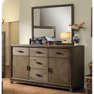 Furniture of America Rishen Rustic 2 Piece Natural Ash Dresser and
