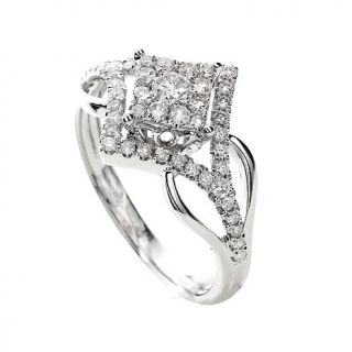 Diamond Couture 14K White Gold .50ct Diamond Framed Ring   7921293