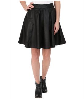 Stetson Black Lamb Leather Circle Skirt Black