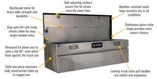 Locking Aluminum Chest Truck Box — Wide Style, 60in. x 22in. x 24in. x 18in., Model# 36012750  Truck Chests