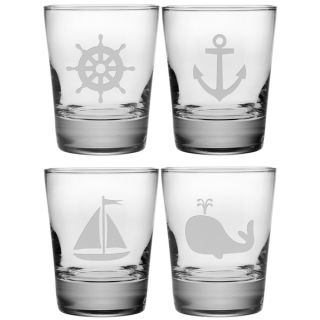Nautical Icons 13.25 ounce Double Old Fashioned Glasses (Set of 4)