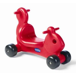 Kids Squirrel Ride On in Red Plastic with Molded Handles (Green)