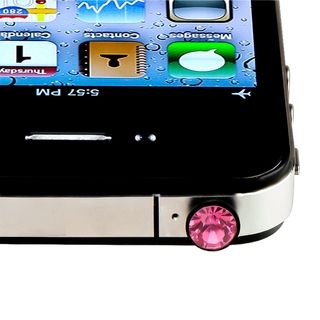 Pink Diamond Headset Dust Cap with Eject Pin for Apple iPhone/ iPod