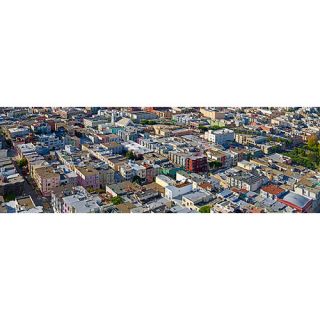 Panoramic Aerial View of Colorful Houses Near Washington Square and