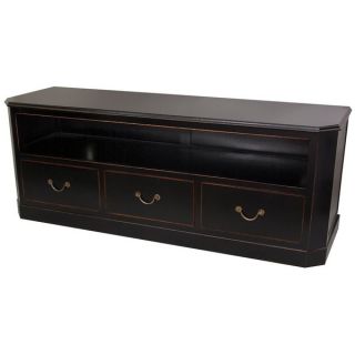Spruce Wood Black Lacquer Flat Screen TV Cabinet (China)