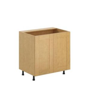 Eurostyle 33x34.5x24.5 in. Milano Full Height Sink Base Cabinet in Maple Melamine and Door in Clear Varnish BS33.M.MILAN