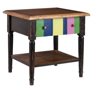 Zuo Holloway End Table   Distressed Black