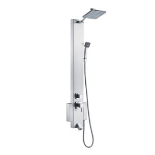 Blue Ocean 48 Inch Silver Stainless Steel Shower Panel Tower with