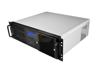 Athena Power RM 3UD370S40 Black 1.2mm Thickness Steel 3U Rackmount Server Case 400W 3 External 5.25" Drive Bays LED temperature display