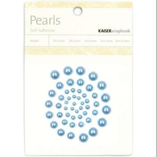 Self Adhesive Pearls 50/Pkg Denim