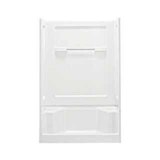 STERLING Advantage 34 in. x 48 in. 73 1/4 in. Seated Shower Kit in White 62030100 0