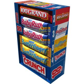 Nestle Butterfinger, Baby Ruth, 100 Grand & Crunch Full Sized Candy Bars, 18 count
