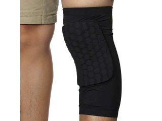 L Black Knee Pad Calf Support Guard Protector Protect Leg Sleeve For Basketball Football Combat