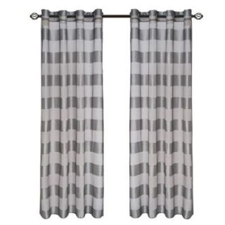 Lavish Home Grey Sofia Grommet Curtain Panel, 108 in. Length 63 108T096 G