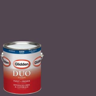 Glidden DUO 1 gal. #HDGV65D Nighttime Purple Satin Latex Interior Paint with Primer HDGV65D 01SA