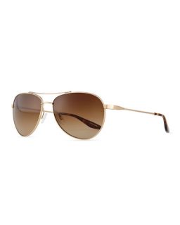 Barton Perreira Lovitt Aviator Sunglasses, Gold