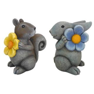 DHI Accents Bunny and Squirrel Garden Decor