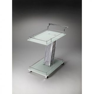 Butler Specialty Aston Frosted Glass Serving Cart   7544767