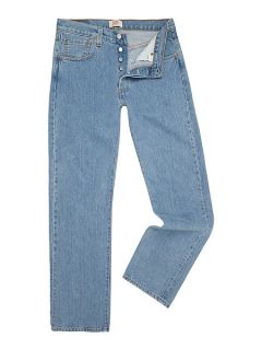 Levi's 501 Straight Fit Light Wash Jeans Denim