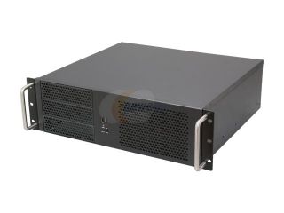 iStarUSA D 314 MATX Black Steel 3U Rackmount Compact Server Case 3 External 5.25" Drive Bays