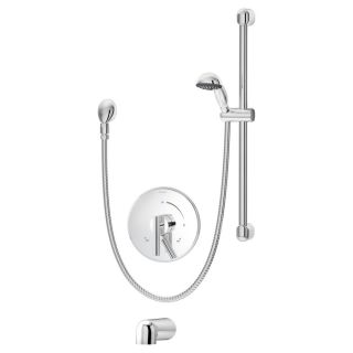Symmons Dia Chrome 1 Handle Bathtub and Shower Faucet with Single Function Showerhead