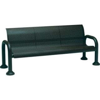 Tradewinds Harbor 6 ft. Contract Perforated Bench with Back in Hunter HD C6111AC H