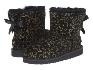 UGG Kids Mini Bailey Bow Metallic Conifer (Big Kid) Black