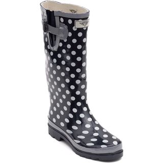 Womens Polka Dot Rubber Rain Boots   Shopping   Great Deals