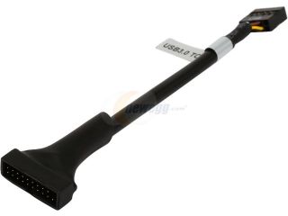 Coboc U319FU29M 6 6" USB 2.0 9Pin Motherboard header to USB 3.0 20pin Female Adatper Cable,M/F