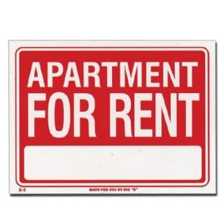 Bazic Products S 5 24 9 inch x 12 inch Apartment for Rent Sign   Box of 24