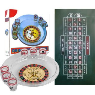 Trademark Global The Spins Roulette Drinking Game and Layout