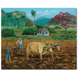 Trademark Art Paisage Tropical by Douglas Painting Print on Canvas