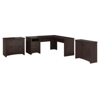 Buena Vista L Executive Desk with Low Storage Cabinet and Lateral File