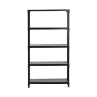 4 Shelf Engineered Wood and Metal Bookcase in Reclaimed Wood Z1411825G