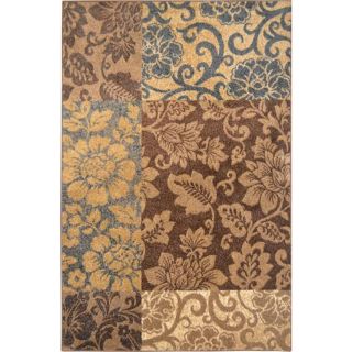 Home Dynamix Reaction Brown and Blue Rectangular Indoor Woven Throw Rug (Common 4 x 6; Actual 39 in W x 55 in L)