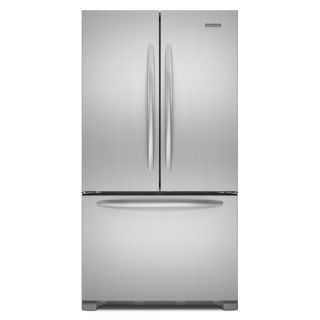 KitchenAid Architect II 21.8 cu ft Counter Depth French Door Refrigerator with Single Ice Maker (Monochromatic Stainless Steel) ENERGY STAR