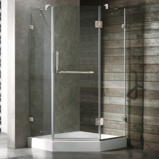Frameless hinged shower door Anodized aluminum wall profile Hinged