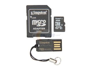 Kingston 16GB microSDHC Flash Card Multi Kit/Mobility Kit Model MBLY10G2/16GB